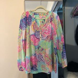 Lilly Pulitzer Elsa Top “Roar of the Seas”